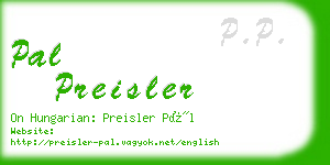 pal preisler business card
